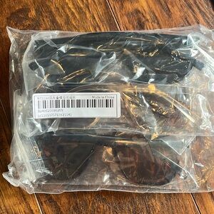 Sunglasses - 3 pairs black, tan and tortoise brown